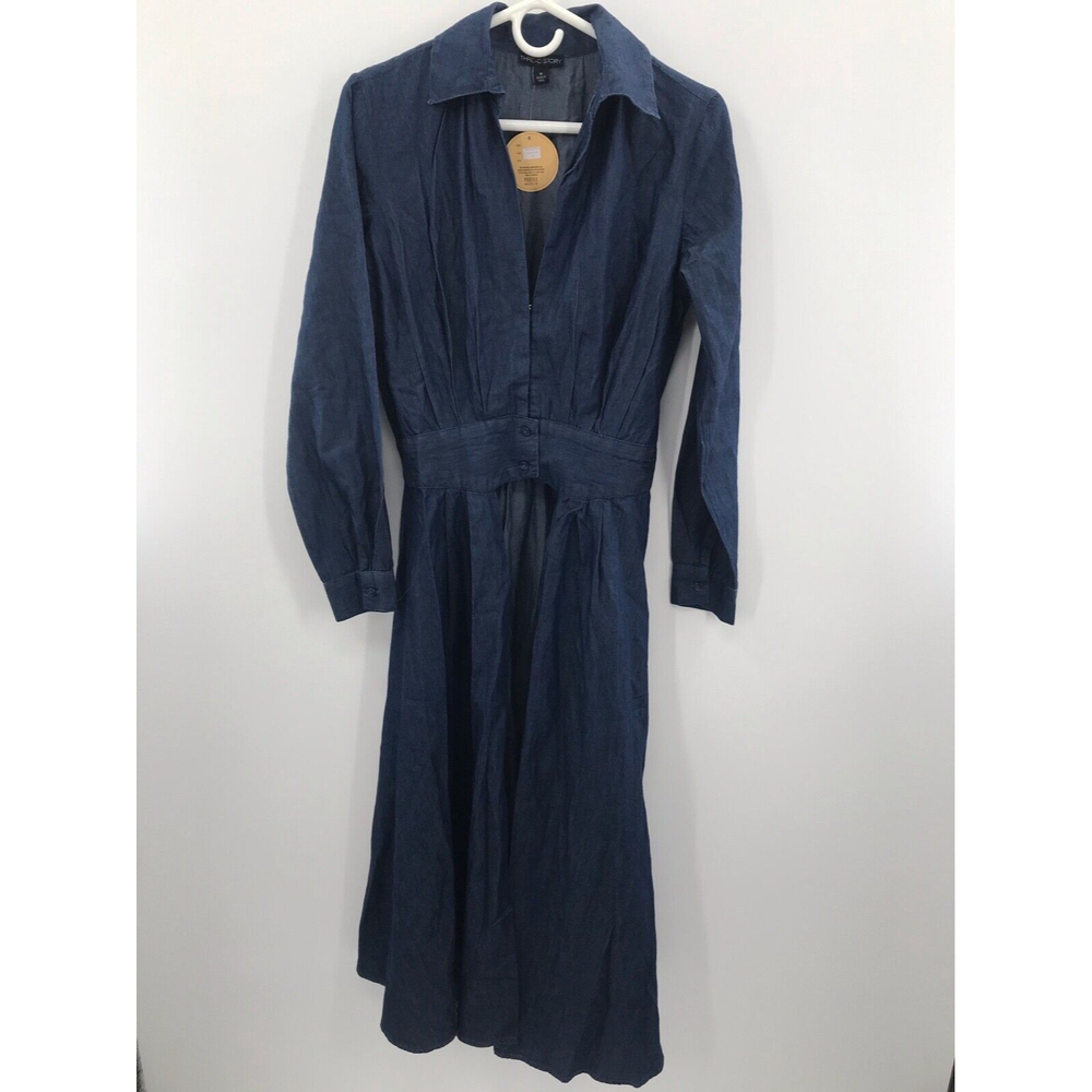 Thread Story Dark Wash Button-Down Hi-Low Top Women’s size M